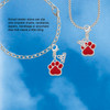 Silver Plated Large Red Paw - Silver Plated Clip on Charm with Mini Year 2026