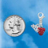 Silver Plated Mini Red Enamel Strawberry - Silver Plated Clip on Charm with Mini Year 2026 Jewelry Ideas and Examples