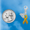 Silver Plated Yellow Ribbon - Silver Plated Clip on Charm with Mini Year 2026 Jewelry Ideas and Examples