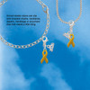Silver Plated Yellow Ribbon - Silver Plated Clip on Charm with Mini Year 2026