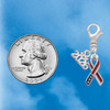 Silver Plated Patriotic Ribbon - Silver Plated Clip on Charm with Mini Year 2026 Jewelry Ideas and Examples