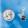 Silver Plated Small Navy Blue Paw - Silver Plated Clip on Charm with Mini Year 2026 Jewelry Ideas and Examples