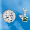 Silver Plated Small Green Paw - Silver Plated Clip on Charm with Mini Year 2026 Jewelry Ideas and Examples