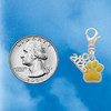 Silver Plated Small Yellow Paw - Silver Plated Clip on Charm with Mini Year 2026 Jewelry Ideas and Examples