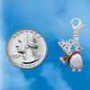Silver Plated Penguin with Scarf - Silver Plated Clip on Charm with Mini Year 2026 Jewelry Ideas and Examples