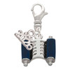 Silver Plated Blue Torah Scroll - Silver Plated Clip on Charm with Mini Year 2026: Year to Remember Jewelry Gift - Celebrations
