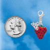 Silver Plated Large Enamel Strawberry - Silver Plated Clip on Charm with Mini Year 2026 Jewelry Ideas and Examples