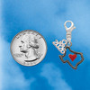 Silver Plated Open Rope Texas with Red Heart - Silver Plated Clip on Charm with Mini Year 2026 Jewelry Ideas and Examples