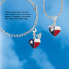 Silver Plated Texas Lone Star Heart - Silver Plated Clip on Charm with Mini Year 2026