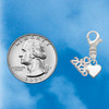 Silver Plated Mini Two Sided White Heart - Silver Plated Clip on Charm with Mini Year 2026 Jewelry Ideas and Examples