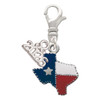 Silver Plated Texas with Rope Border - Silver Plated Clip on Charm with Mini Year 2026: Year to Remember Jewelry Gift - Celebrations