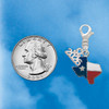 Silver Plated Texas with Rope Border - Silver Plated Clip on Charm with Mini Year 2026 Jewelry Ideas and Examples