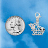 Silver Plated All Star - Soccer ball - Silver Plated Clip on Charm with Mini Year 2026 Jewelry Ideas and Examples