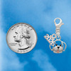Silver Plated Small Outline Dog Face - Silver Plated Clip on Charm with Mini Year 2026 Jewelry Ideas and Examples