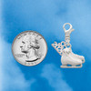 Silver Plated White Ice Skates - Silver Plated Clip on Charm with Mini Year 2026 Jewelry Ideas and Examples