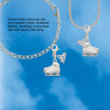 Silver Plated White Ice Skates - Silver Plated Clip on Charm with Mini Year 2026