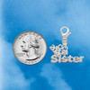 Silver Plated Lil Sister Cutout - Silver Plated Clip on Charm with Mini Year 2026 Jewelry Ideas and Examples