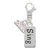 Silver Plated Sing - Silver Plated Clip on Charm with Mini Year 2026: Year to Remember Jewelry Gift - Celebrations