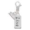 Silver Plated Live - Silver Plated Clip on Charm with Mini Year 2026: Year to Remember Jewelry Gift - Celebrations