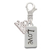 Silver Plated Love - Silver Plated Clip on Charm with Mini Year 2026: Year to Remember Jewelry Gift - Celebrations