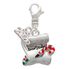 Silver Plated Letter to Santa - Silver Plated Clip on Charm with Mini Year 2026: Year to Remember Jewelry Gift - Celebrations