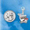 Silver Plated Letter to Santa - Silver Plated Clip on Charm with Mini Year 2026 Jewelry Ideas and Examples