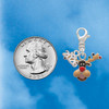 Silver Plated Reindeer with Christmas Lights - Silver Plated Clip on Charm with Mini Year 2026 Jewelry Ideas and Examples