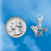 Silver Plated Horse - Outline - Silver Plated Clip on Charm with Mini Year 2026 Jewelry Ideas and Examples