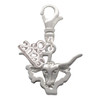 Silver Plated Longhorn - Texas - Silver Plated Clip on Charm with Mini Year 2026: Year to Remember Jewelry Gift - Celebrations
