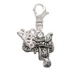 Silver Plated Saddle - Silver Plated Clip on Charm with Mini Year 2026: Year to Remember Jewelry Gift - Celebrations