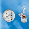 Silver Plated Santa Face with Curly Beard - Silver Plated Clip on Charm with Mini Year 2026 Jewelry Ideas and Examples