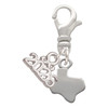 Silver Plated Mini Texas - Silver Plated Clip on Charm with Mini Year 2026: Year to Remember Jewelry Gift - Celebrations