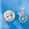 Silver Plated Texas Ranger Badge - Silver Plated Clip on Charm with Mini Year 2026 Jewelry Ideas and Examples