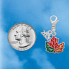 Silver Plated Large Orange Fall Leaf - Silver Plated Clip on Charm with Mini Year 2026 Jewelry Ideas and Examples