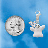 Silver Plated White Ghost - Silver Plated Clip on Charm with Mini Year 2026 Jewelry Ideas and Examples