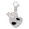Silver Plated Music Note in Heart - Silver Plated Clip on Charm with Mini Year 2026: Year to Remember Jewelry Gift - Celebrations