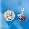 Silver Plated Red Hat With Purple Bow - Silver Plated Clip on Charm with Mini Year 2026 Jewelry Ideas and Examples