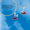 Silver Plated Red Hat With Purple Bow - Silver Plated Clip on Charm with Mini Year 2026