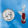 Silver Plated Texas Flip Flop - Silver Plated Clip on Charm with Mini Year 2026 Jewelry Ideas and Examples