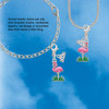 Silver Plated Hot Pink Enamel Flamingo with Grass - Silver Plated Clip on Charm with Mini Year 2026