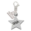 Silver Plated Wish Star - Silver Plated Clip on Charm with Mini Year 2026: Year to Remember Jewelry Gift - Celebrations