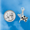Silver Plated Checkered Race Flag - Silver Plated Clip on Charm with Mini Year 2026 Jewelry Ideas and Examples