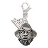 Silver Plated Large Pirate - Mascot - Silver Plated Clip on Charm with Mini Year 2026: Year to Remember Jewelry Gift - Celebrations