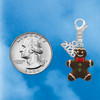Enamel Gingerbread Cookie Boy - Silver Plated Clip on Charm with Mini Year 2026 Jewelry Ideas and Examples
