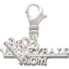 Silver Plated Volleyball Mom - Silver Plated Clip on Charm with Mini Year 2026: Year to Remember Jewelry Gift - Celebrations