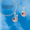 Silver Plated Large Peace Sign with USA Flag - Silver Plated Clip on Charm with Mini Year 2026