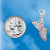 Silver Plated Pink Running Shoe - Silver Plated Clip on Charm with Mini Year 2026 Jewelry Ideas and Examples
