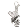 Silver Plated Small Trojan - Mascot - Silver Plated Clip on Charm with Mini Year 2026: Year to Remember Jewelry Gift - Celebrations