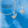 Silver Plated Small Heart with Pink Ribbon ''The Cure'' - Silver Plated Clip on Charm with Mini Year 2026