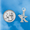 Silver Plated Large Initial - K - Silver Plated Clip on Charm with Mini Year 2026 Jewelry Ideas and Examples